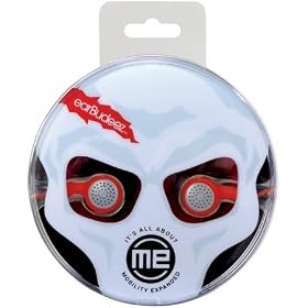 Audiovox JHB504 earBudeez Skull Rojo Earbuds (Red) by