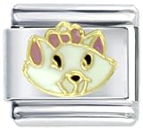 Gold Aristocats Marie Animal Disney Licensed Italian Charms Bracelet Link