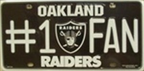 Oakland Raiders #1 Fan License Plates Plate Tag Tags auto vehicle car front
