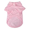 Cotton Pet Dog Cat Polo T Shirt Clothes Apparel Pink - Size M Medium