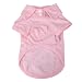 Cotton Pet Dog Cat Polo T Shirt Clothes Apparel Pink - Size M Medium