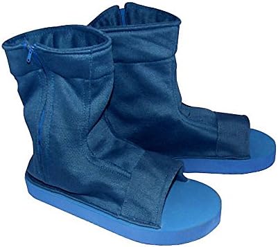 WS_COS Naruto Shippuden Cosplay Accessory Male Blue Ninja Shoes Sandals US10
