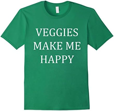 Men's Proud Vegan Shirts: Veggies Make Me Happy Cool T-shirt Gift Medium Kelly Green