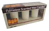 Set of 3 Flameless Scented Wax Candles (Vanilla)