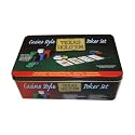 Poker Set - Casino Style Texas Hold Em mit 200 Profi-Chips und Zubeh&ouml;r