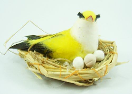 Fake Bird Artificial Decoration Bird's net Yellow