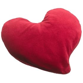 DreamTime Loving Hugs Heart Pillow, Cranberry Velvet