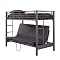 Black Text 3" T/Futon Bunk with futon sofa: 80-1/2" x 43" x 65-3/8"H, with futon bed: 80-1/2" x 54-1/4" x 65-3/8"H