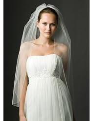 David's Bridal Fingertip Scalloped Edge Veil with Crystal Vine Style Vf2896 by David's Bridal