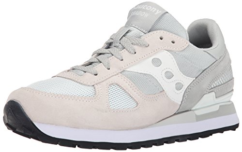 Saucony Originals Men's Shadow Original Classic Retro Running Shoe, Grey/Grey/White, 9.5 M US