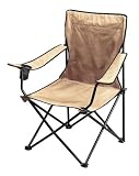 On The Edge Marketing OTE-810027 Solid Color Tan Black Folding Chair by On The Edge Marketing