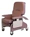 Deluxe Clinical Care Recliner w/ Drop Arm, Meets California Technical Bulletin 133 Flammability Standards, Blue Ridge