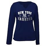 New York Yankees Women's Long Sleeve Missy V-Neck T-shirt by 5th & Ocean