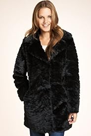 Faux Fur Large Collar Single Breasted Coat