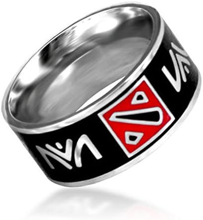 Stainless Steel Defense of the Ancients Dota 2 Dota2 Ring Pendant with Chain Game Costume Jewelry 9 Christmas Gift