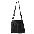 Journee Collection Womens Genuine Leather Multi Pocket Handbag