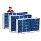 25 Tray Mobile Cubbie With Trays Yellow