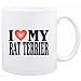 Mug White " I LOVE Rat Terrier " Dogs