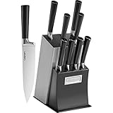 Cuisinart 11-Piece Vetrano Collection Stainless Steel Cutlery Knife Block Set, Black