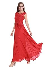 Applique Chiffon Sleeveless Floor Length Evening Dress/Prom Dress 