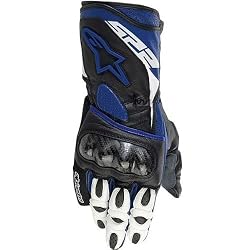 Alpinestars SP-2 Men's Leather Street Bike Racing Motorcycle Gloves - Blue