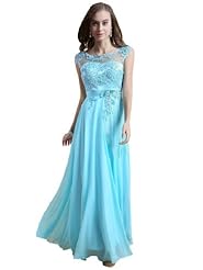 V-neck Lace Chiffon Empire   Waistline Cocktail Round Neck Evening Dress/Bridesmaid Dress/Party Dress 