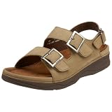 Drew Shoe Women's Sahara Sandal,Olive Nubuck,6 W US