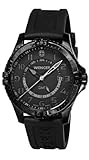 Wenger Men's 77074 Squadron GMT All-Black Rubber Strap Watch