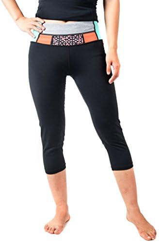 Sportown®Women's Print Waist Nylon Spandex Sports Pant Capri Yoga Leggings,M