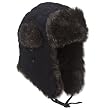 Men's Quilted Nylon Trapper Hat - Black
