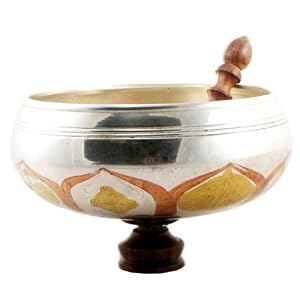 Tibetan Singing Bowl- 9 Inch Silver