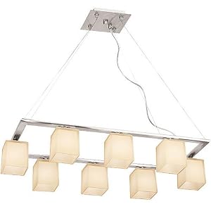 Access Lighting 64018-BS-OPL Hermes 8 Light Single Tier Chandelier in Brushed Steel with... by Access Lighting