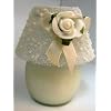 100% Soy Wax Vanilla lamp- flower ribbon with pearl scented candle