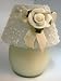 100% Soy Wax Vanilla lamp- flower ribbon with pearl scented candle
