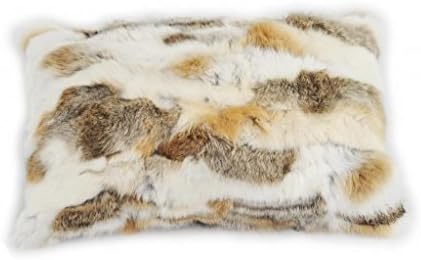 CX FUR Real Rabbit Fur Cushion Cover Fur Pillow Cover Natural Brown