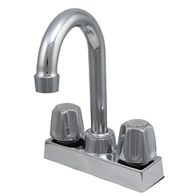 Buy 4 Bar Sink Faucet, Compression Stems, Chrome Finish - Plumb USA by PlumbUSA now!