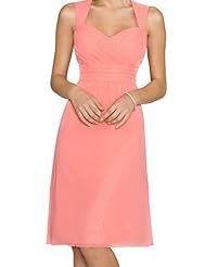 Cocktail Short Chiffon Lace Evening Dress/Bridesmaid Dress/Prom Dress/Party Dress/Wedding Dress 