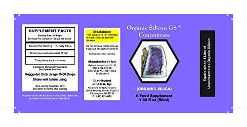 Organic Silicon G5 1.69oz (50ml) 2500mg Original Concentrate Liquid Silica Mineral Supplement