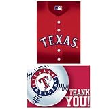 Costumes 203863 Texas Rangers Baseball- Invite & Thank-You Combo