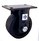 RWM Casters 75 8″ Diameter Durastan Wheel Kingpinless Heavy Duty Rigid Plate Caster with Straight Roller Bearing, 6-1/2″ Length x 4-1/2″ Width Plate, 2500 lbs Capacity Range Reviews