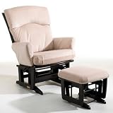 Dutailier Modern Grande Glider - Espresso & Velvet Beige