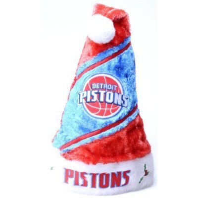 Detroit Pistons Santa Claus Christmas Hat - NBA Basketball