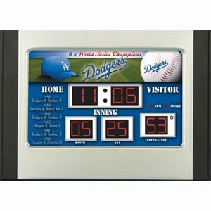 Los Angeles Dodgers Scoreboard Desk Clock