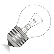 Golf Ball Bulb - Clear - 15w Edison Screw E27