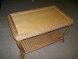 cane singapore coffee table candy with wood top