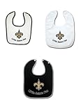 New Orleans Saints 3 Pack Snap Bib Set