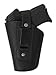 Barsony Black Leather Belt Clip Holster for Small Frame .380 and Ultra-Compact 9mm 40 45