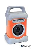 Ivation Bluetooth Waterproof Wireless Speaker for Music, Radio & Podcasts - Perfect in Shower, at the Beach, Bath or Poolside for Android, iPhone, iPod and other Mp3 Players - Orange