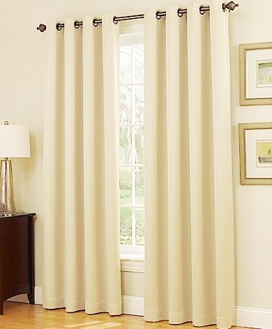 Gorgeous Home *DIFFERENT SOLID COLORS & SIZES* (#72) 1 PANEL SOLID THERMAL FOAM LINED BLACKOUT HEAVY THICK WINDOW CURTAIN DRAPES BRONZE GROMMETS (IVORY BEIGE, 95