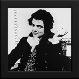 Rowan Atkinson Custom Framed 12x12 B&W Photo (The Black Adder)